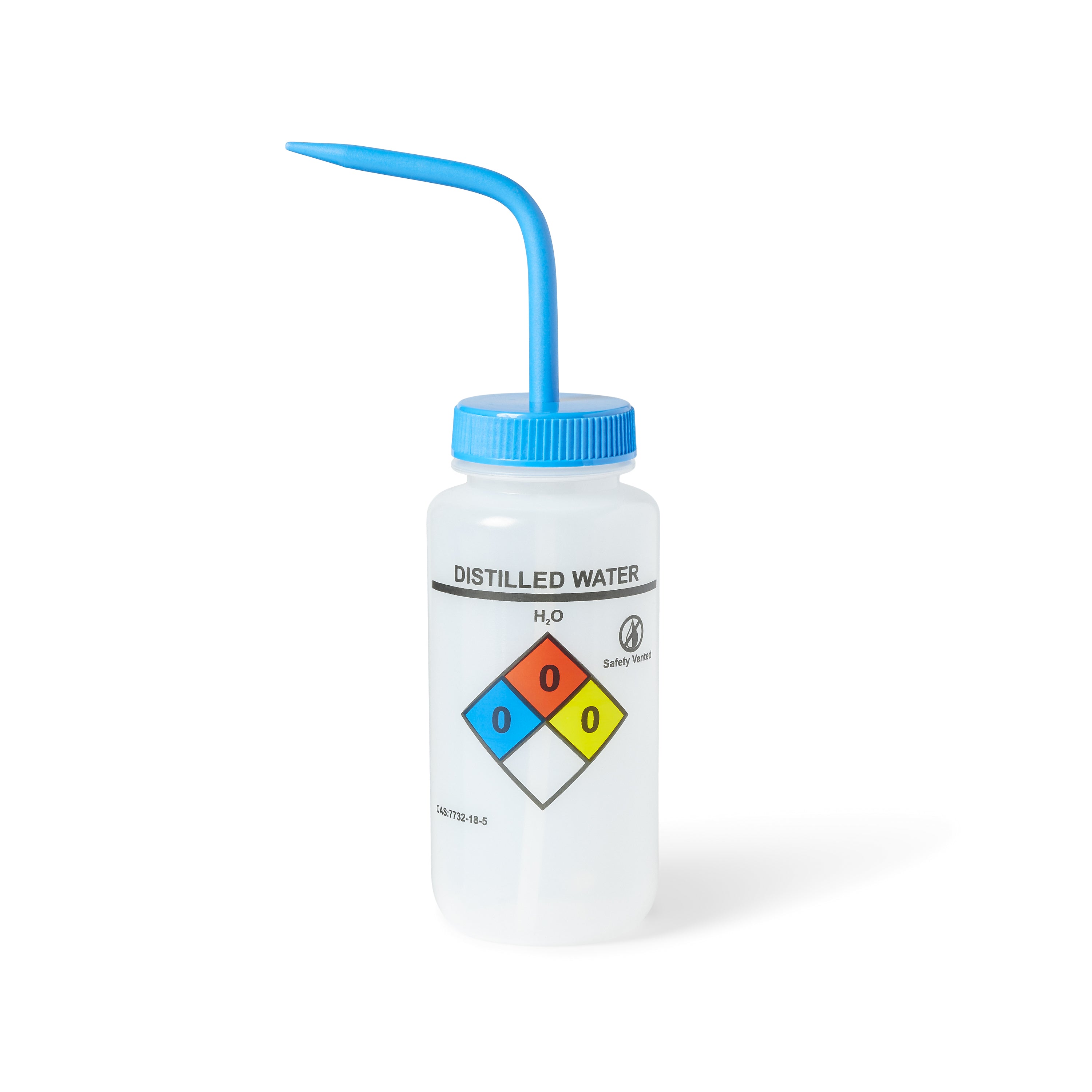 United Scientific® UniSafe™ Distilled Water Vented Wash Bottle, 500 mL, Pack of 6, LDPE, comes with 6