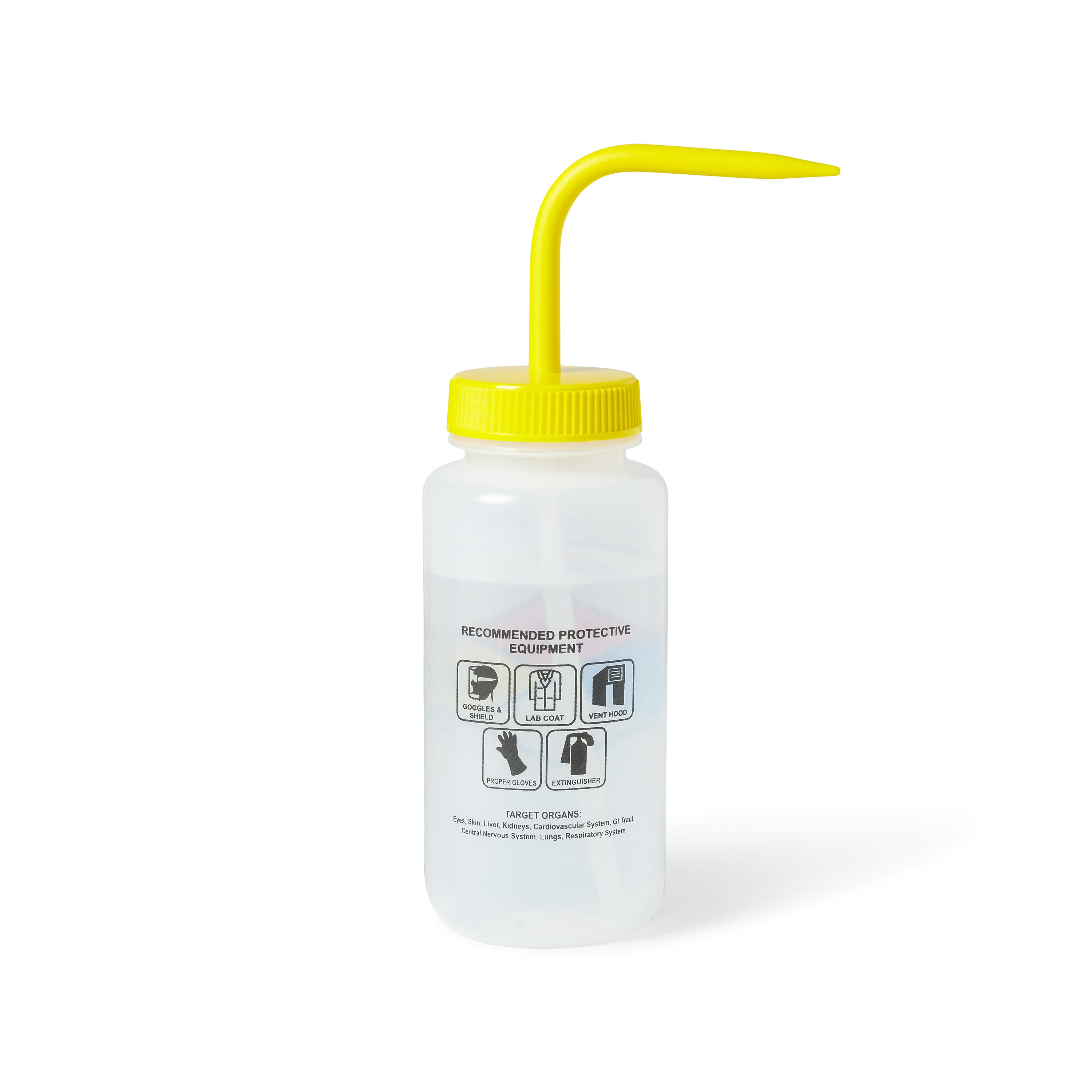 United Scientific® UniSafe™ Dichloromethane Vented Wash Bottle, 500 mL, Pack of 6, LDPE, comes with 6