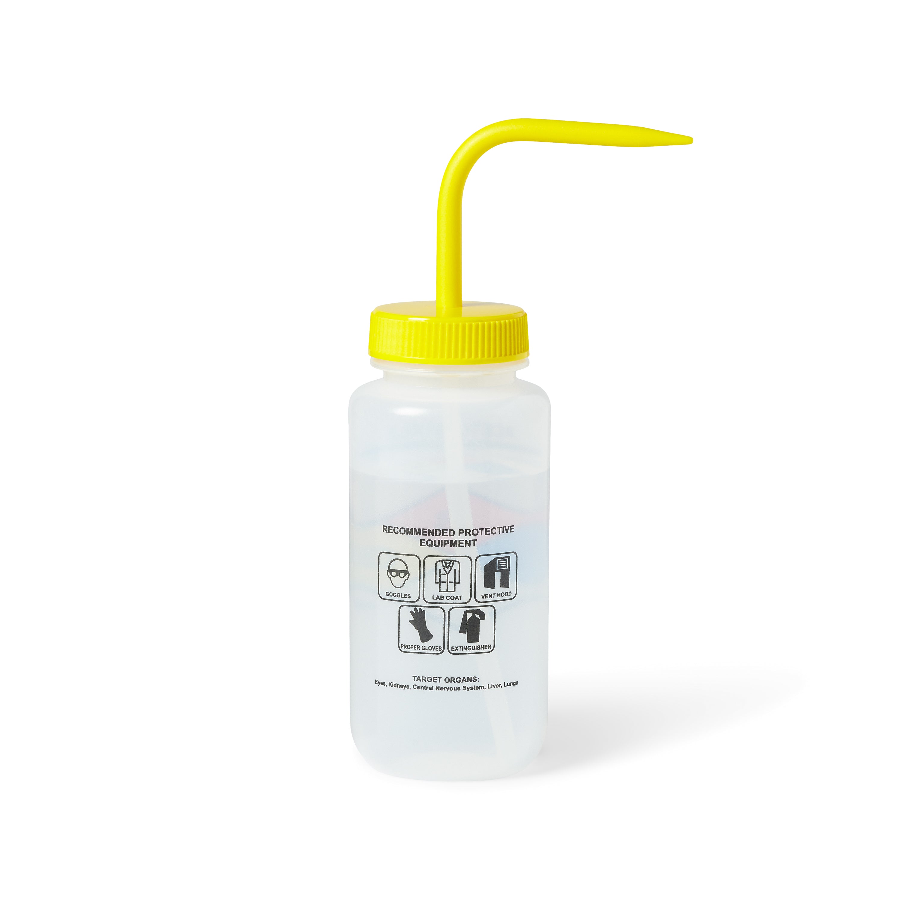 United Scientific® UniSafe™ Acetonitrile Vented Wash Bottle, 500 mL, Pack of 6, LDPE, comes with 6