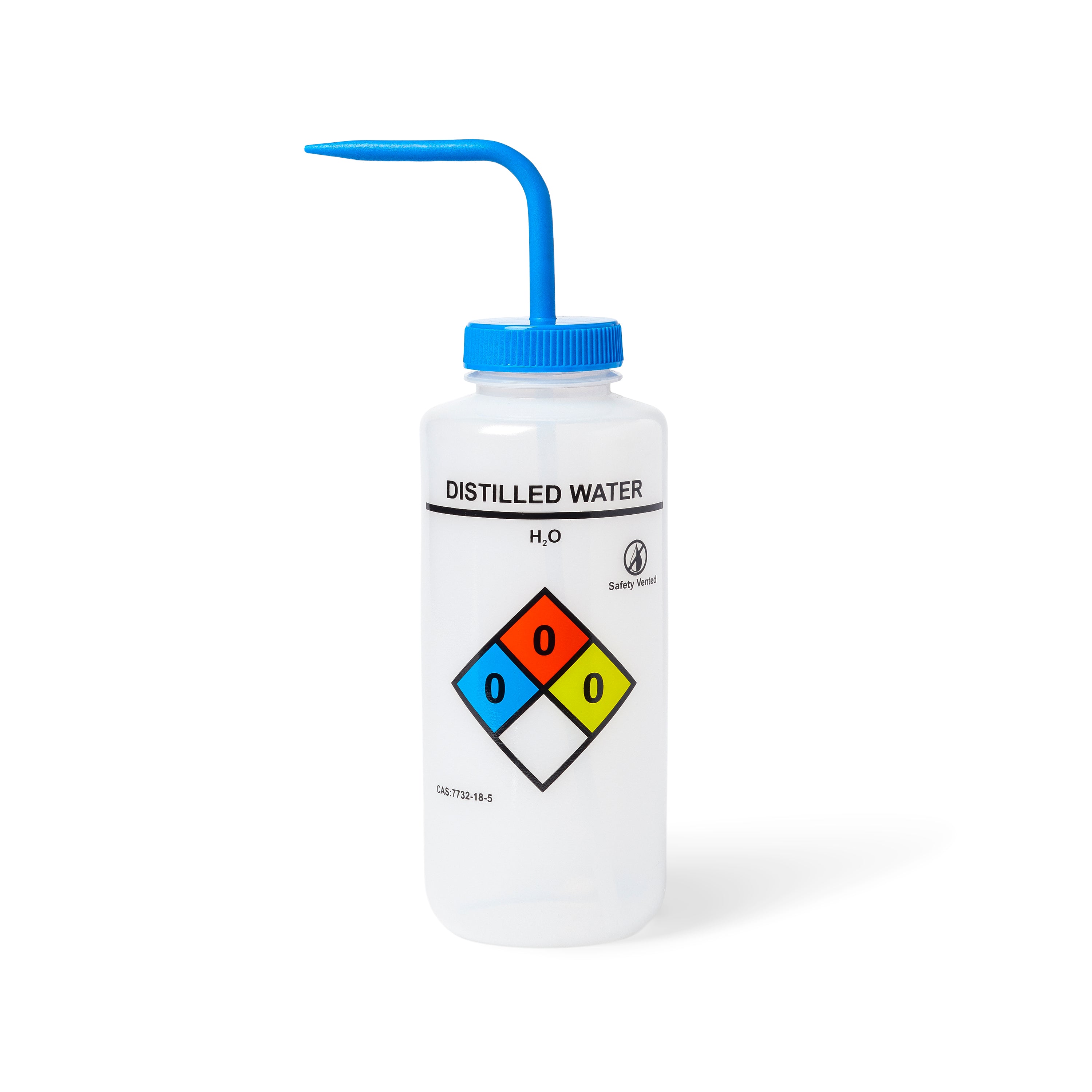 United Scientific® UniSafe™ Distilled Water Vented Wash Bottle, 1000 mL, Pack of 4, LDPE, comes with 4