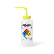 United Scientific® UniSafe™ Isopropanol Vented Wash Bottle, 1000 mL, Pack of 4, LDPE, comes with 4