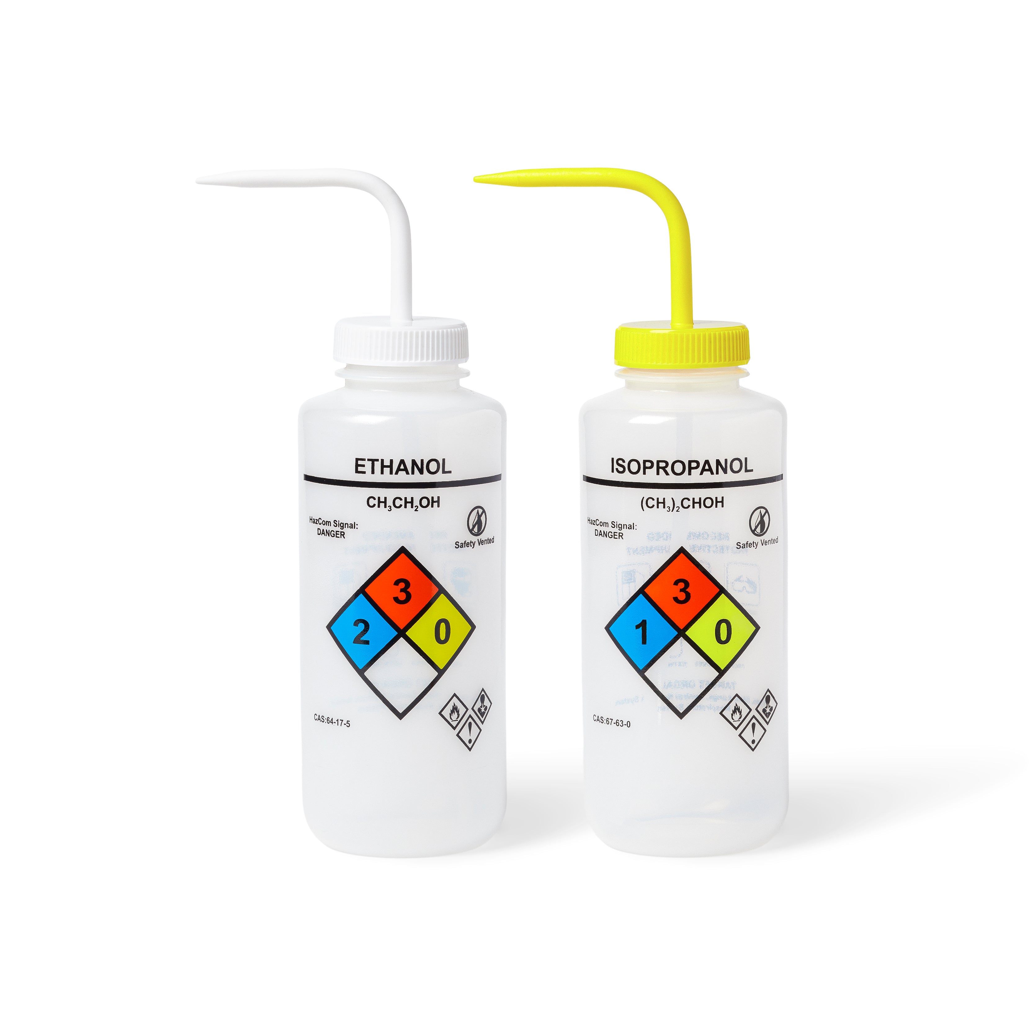 United Scientific® UniSafe™ Assorted Wash Bottles, 1000mL, Pk/4, comes with 4