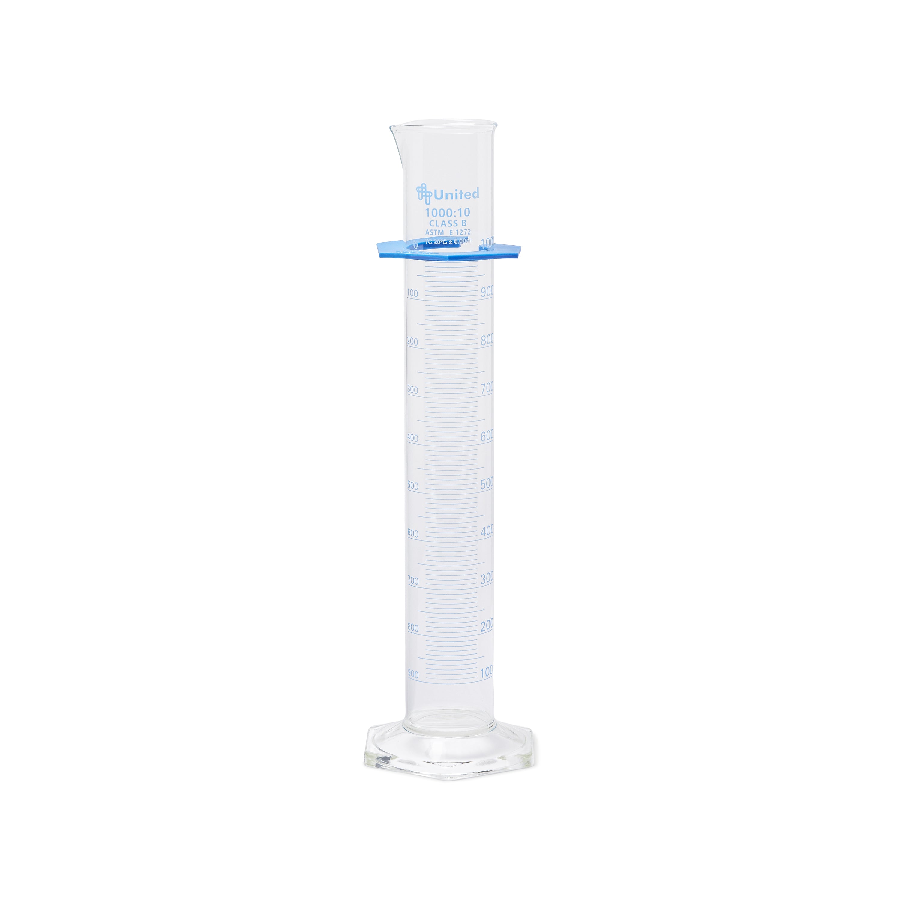 United Scientific® Graduated Cylinders, Double Scale, Borosilicate Glass, 1000 mL, Class B
