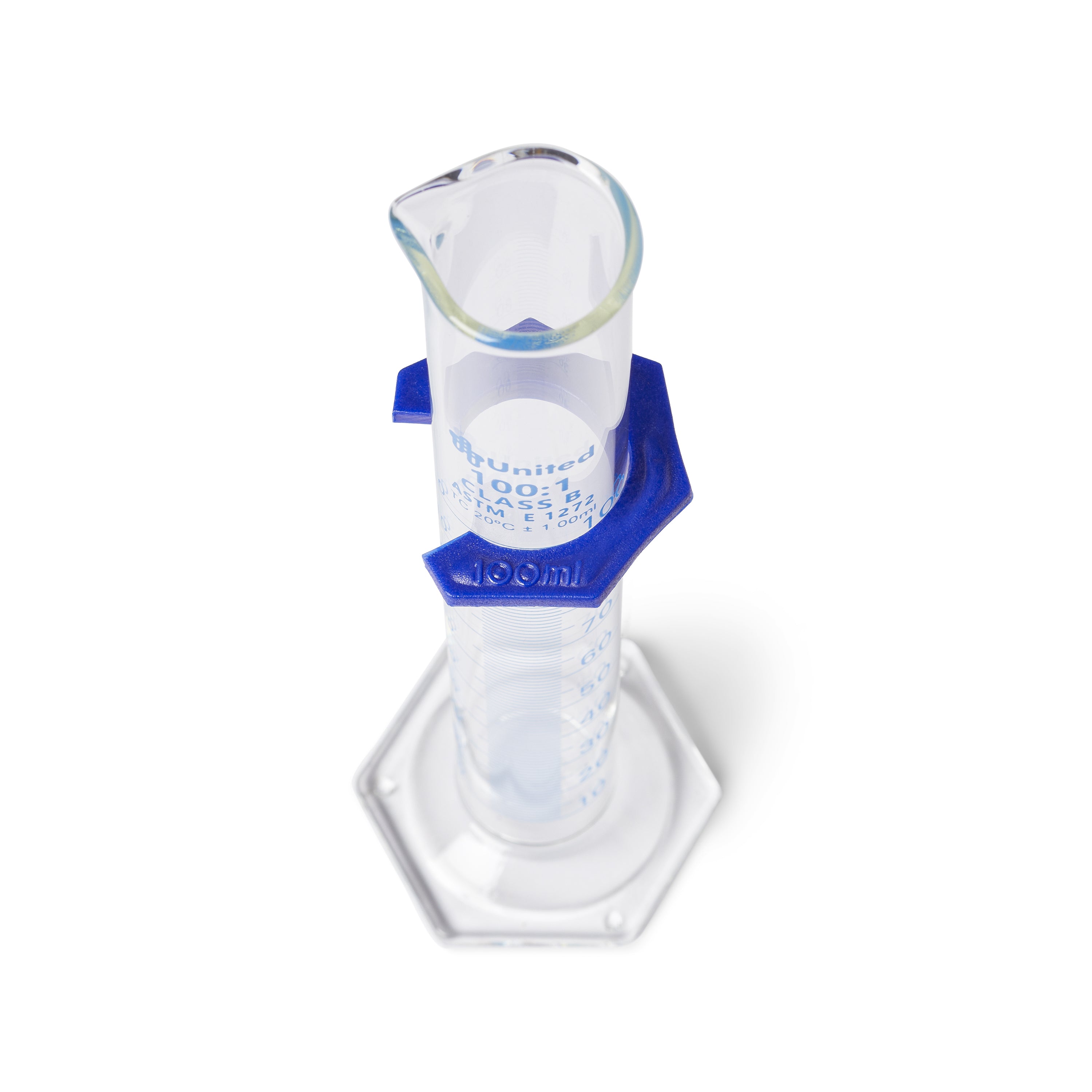 United Scientific® Graduated Cylinders, Double Scale, Borosilicate Glass, 100 mL, Class B, comes with 2