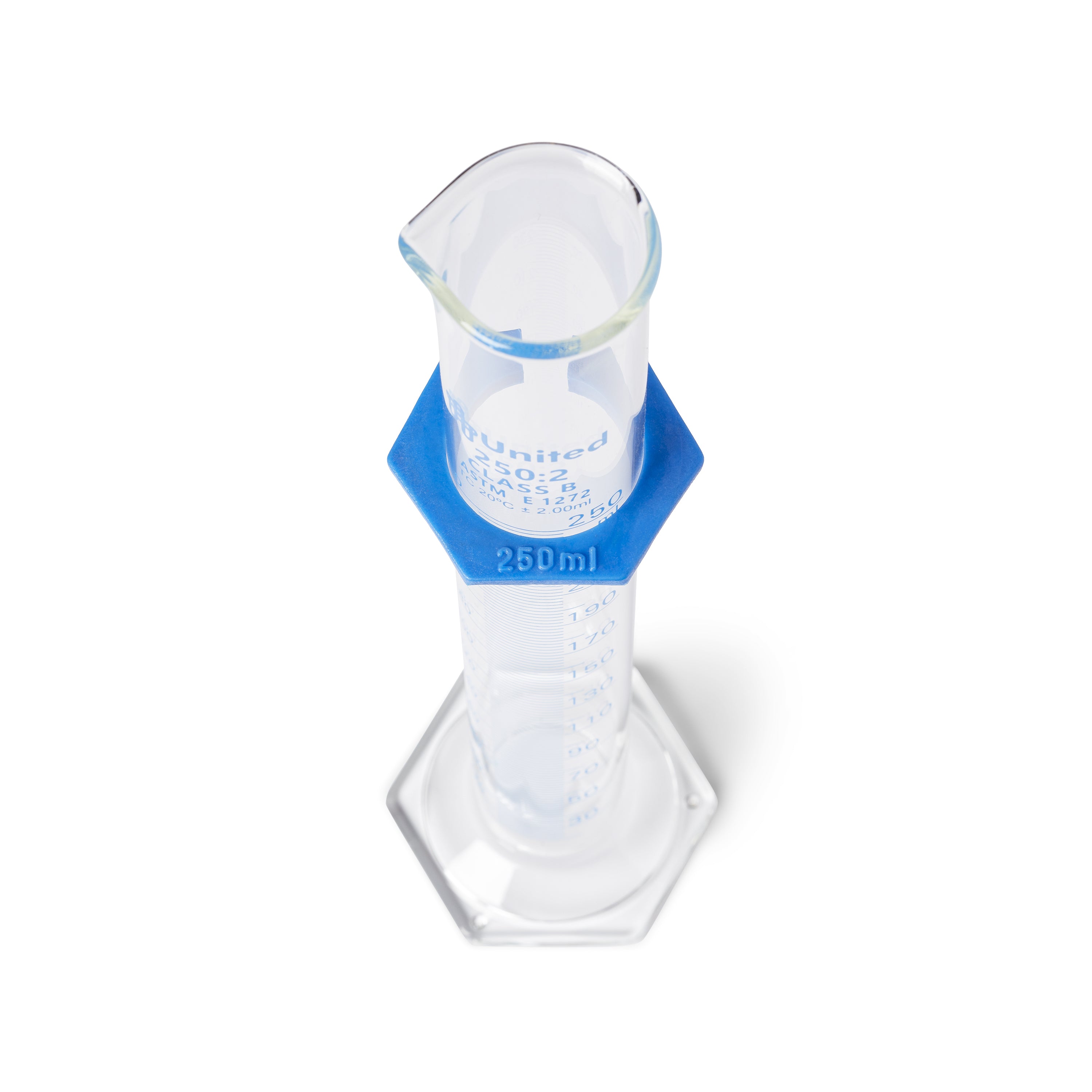 United Scientific® Graduated Cylinders, Double Scale, Borosilicate Glass, 250 mL, Class B