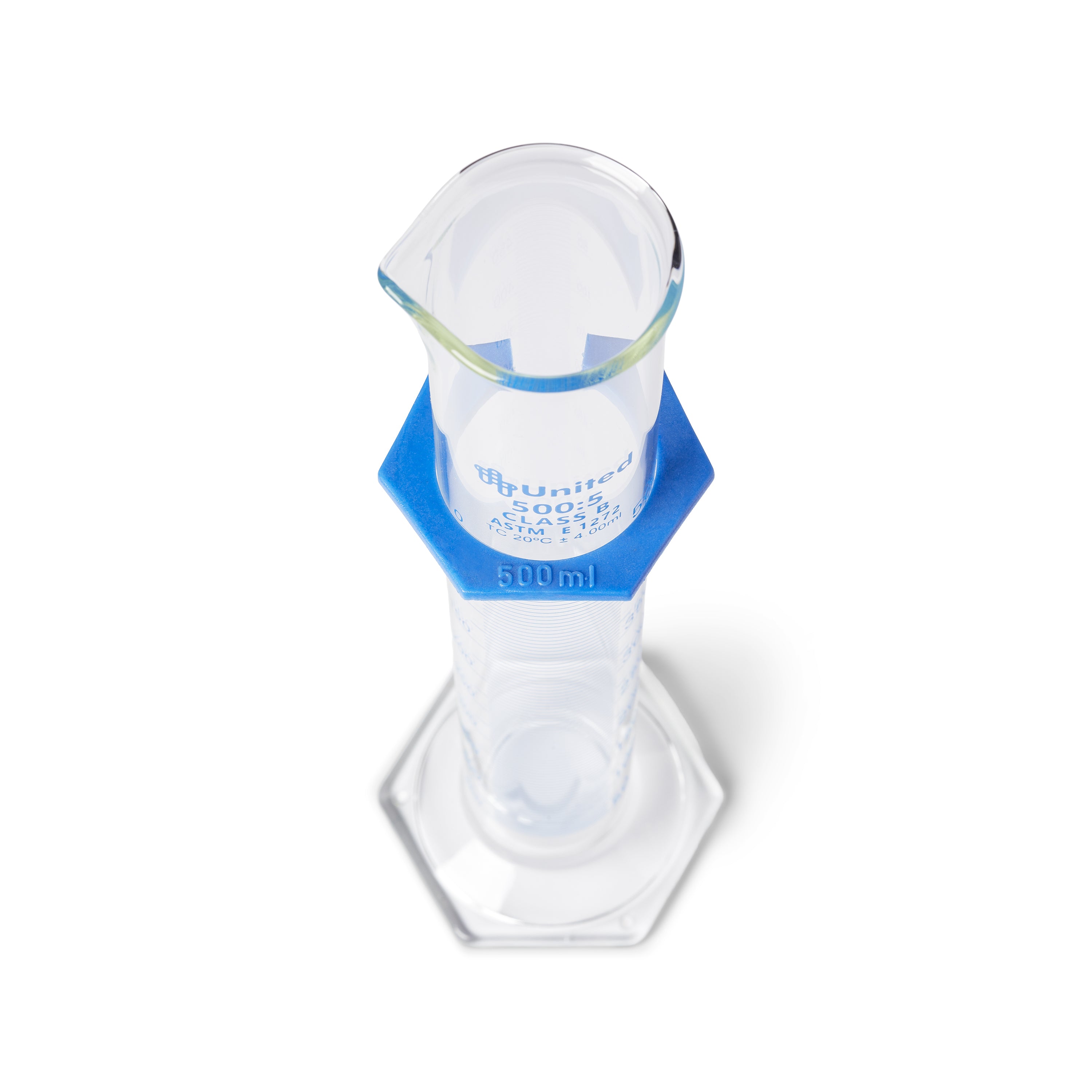 United Scientific® Graduated Cylinders, Double Scale, Borosilicate Glass, 500 mL, Class B