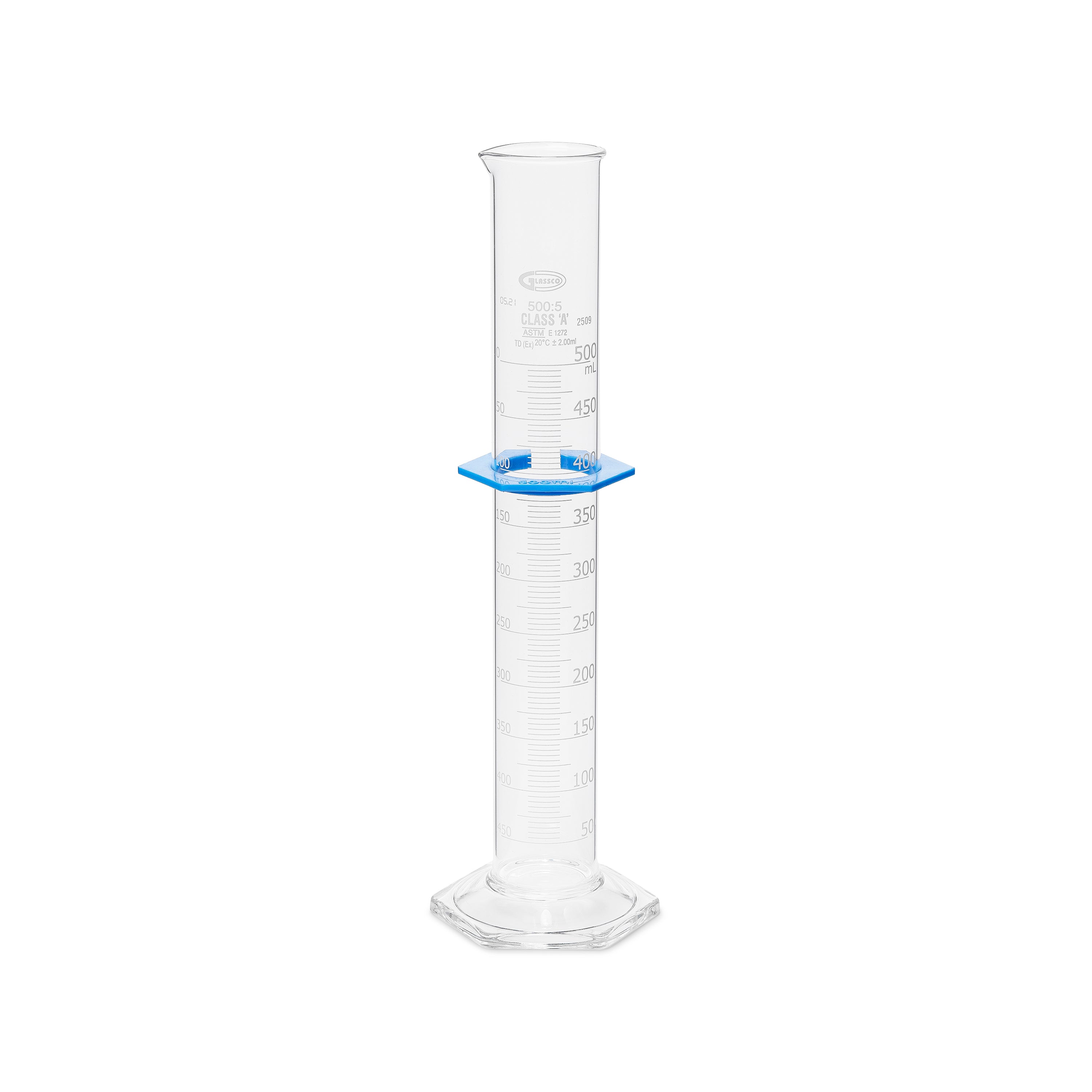 United Scientific® Measuring Cylinder, To Deliver (TD), Class A, Serialized (Individual Certificate), Capacity 500 mL