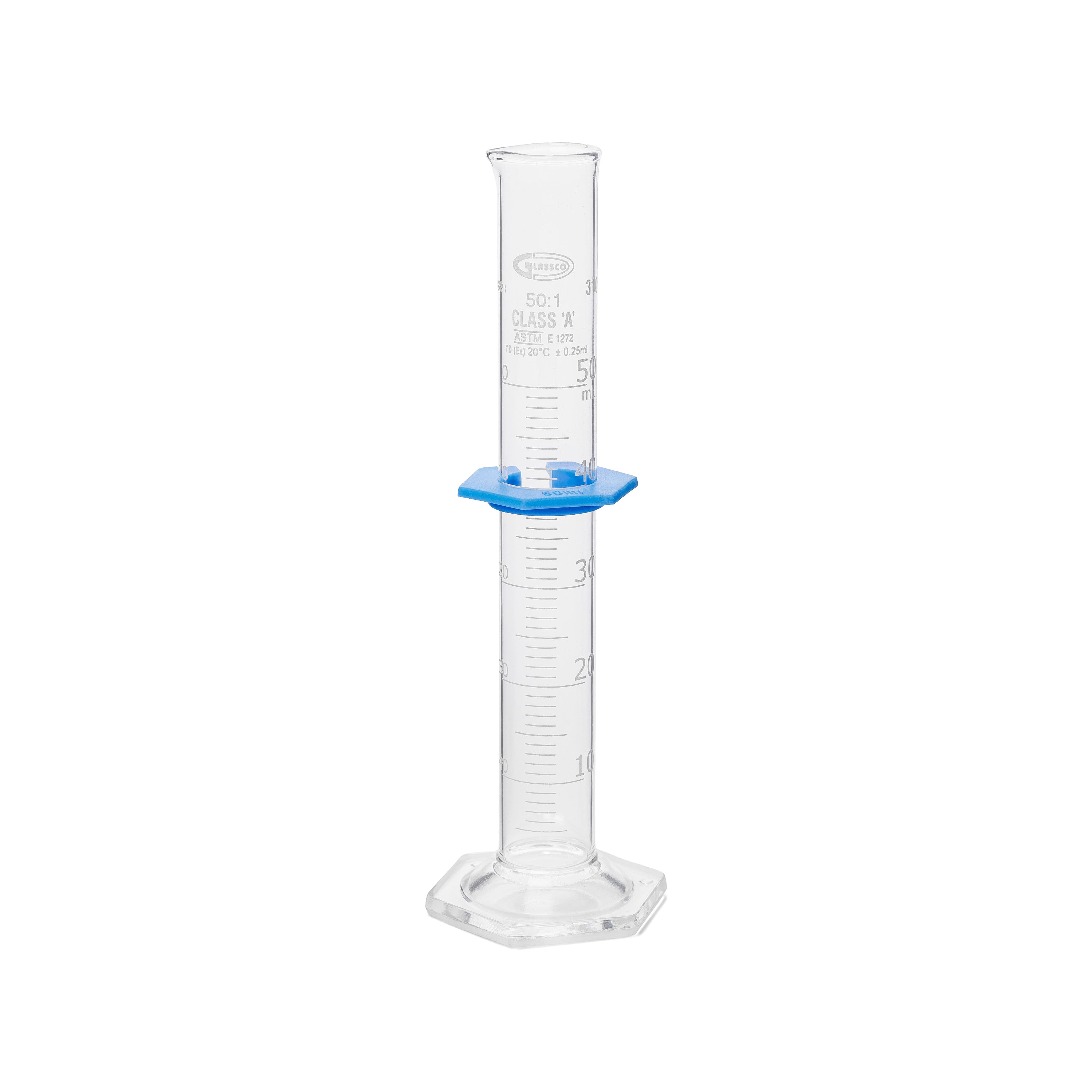 United Scientific® Measuring Cylinder, To Deliver (TD), Class A, Serialized (Individual Certificate), Capacity 50 mL