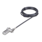 StarTech.com Universal Laptop Lock 6.6ft (2m) Security Cable for Notebook Compatible with Noble Wedge/Nano/K-Slot; Keyless Combination Locking Cable A