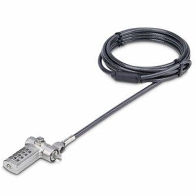 StarTech.com 25-Pack Universal Laptop Lock 6.6ft (2m) Serialized Security Cable for Notebook Compatible with Noble Wedge/Nano/K-Slot Keyless Combinati