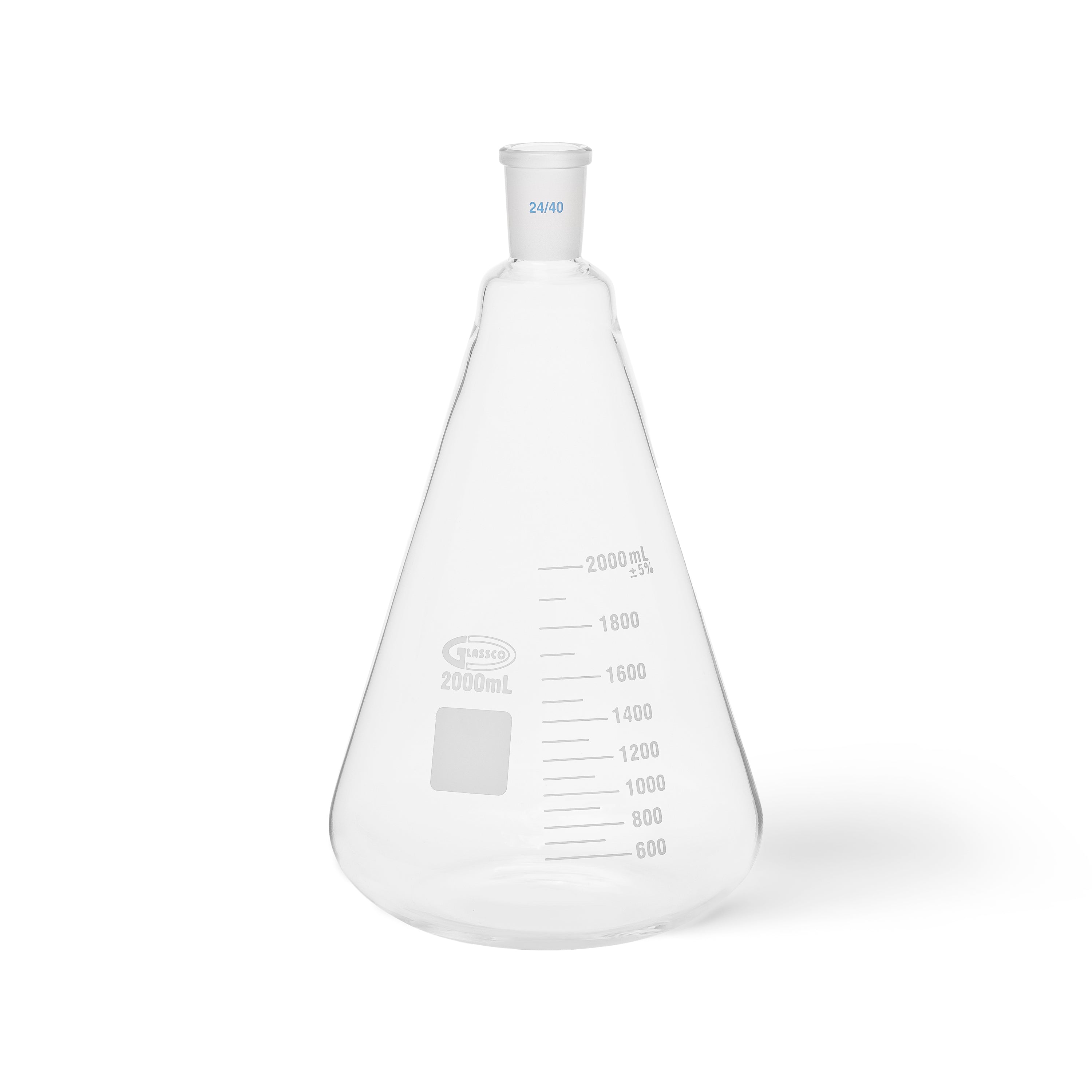 United Scientific® Erlenmeyer Flasks, With Joint, 2000 mL, Joint Size 24/40