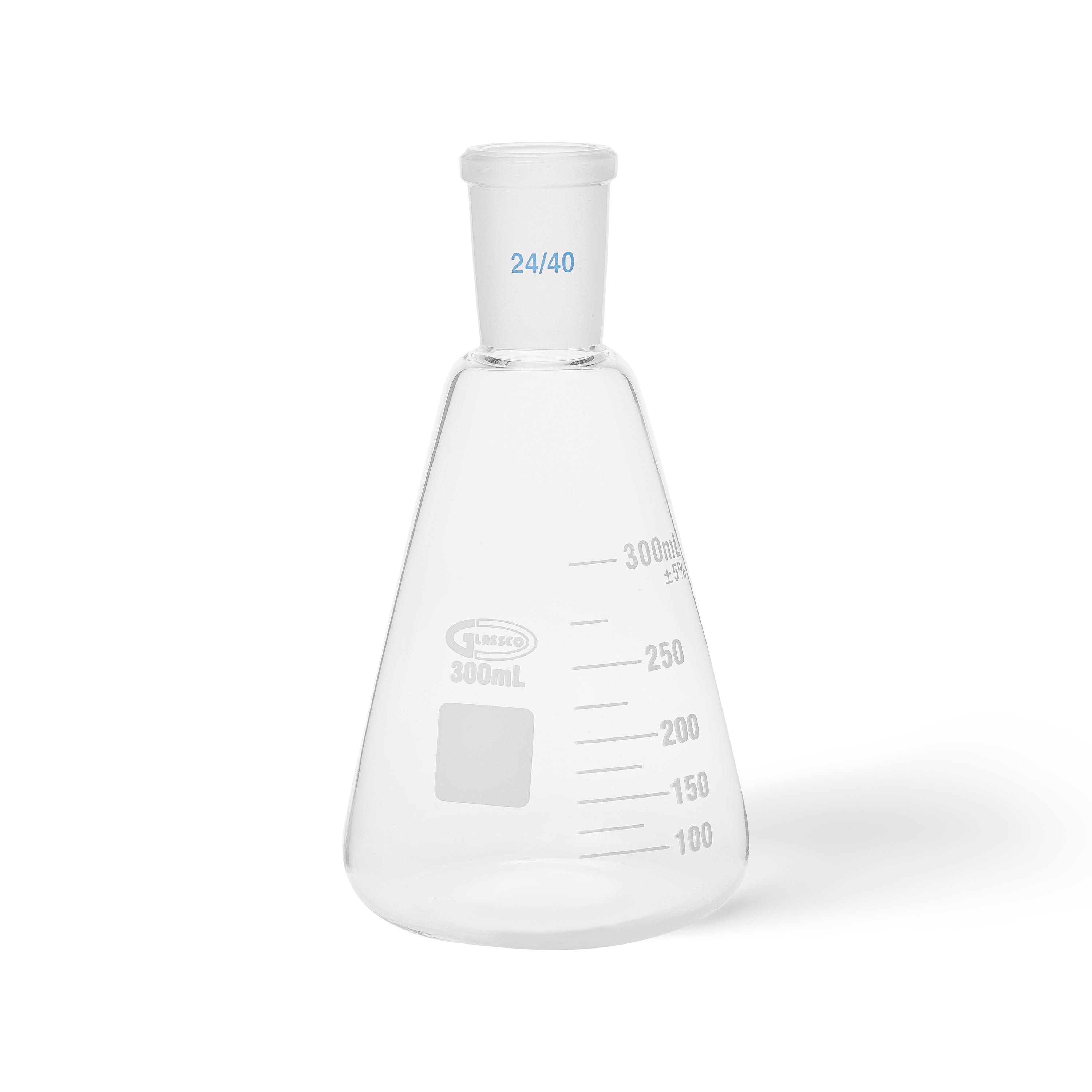 United Scientific® Erlenmeyer Flasks, With Joint, 300 mL, Joint Size 24/40, comes with 2