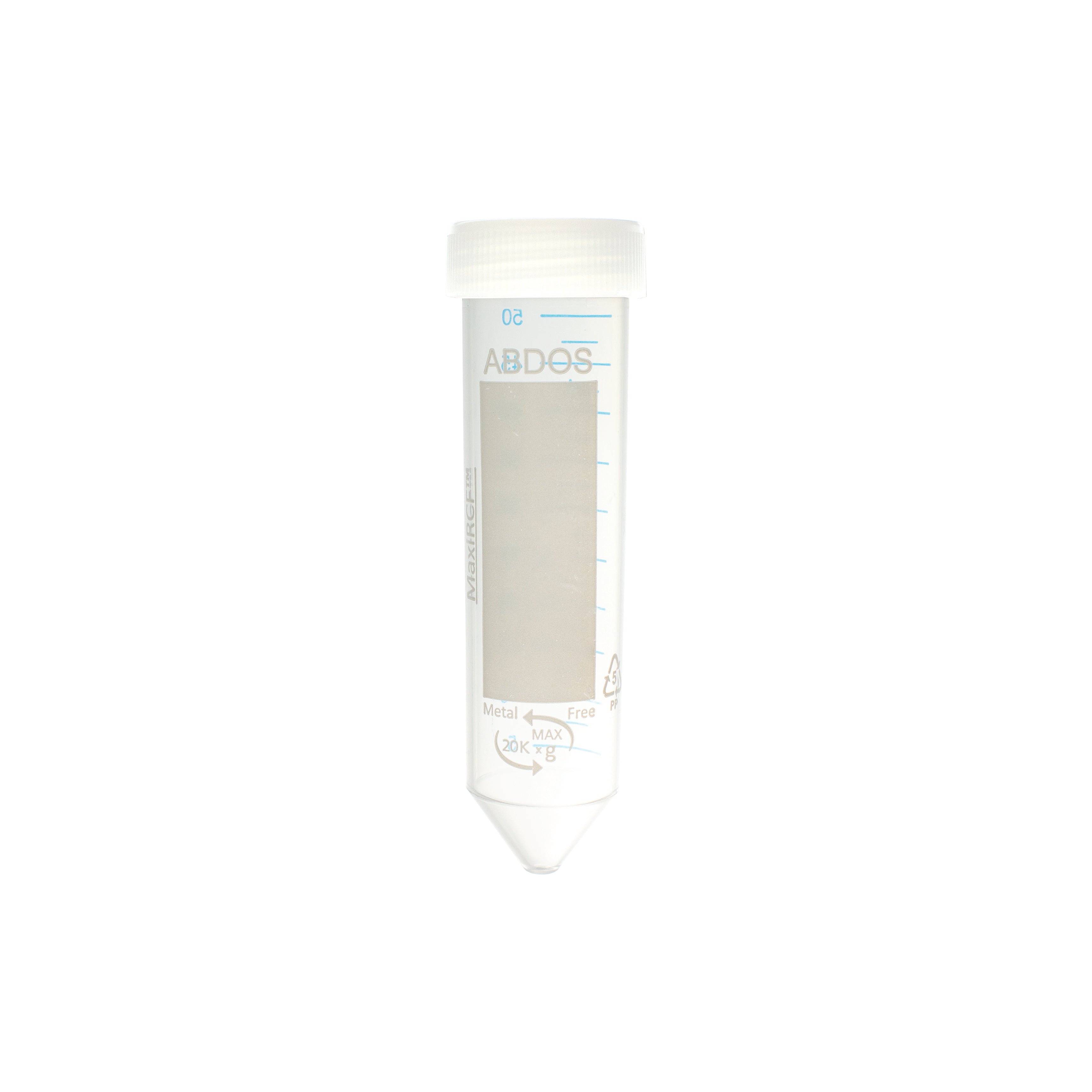MaxiRCF™ Centrifuge Tube, Conical, PP, 50 mL, Bulk, Trace Metal Free, comes with 500