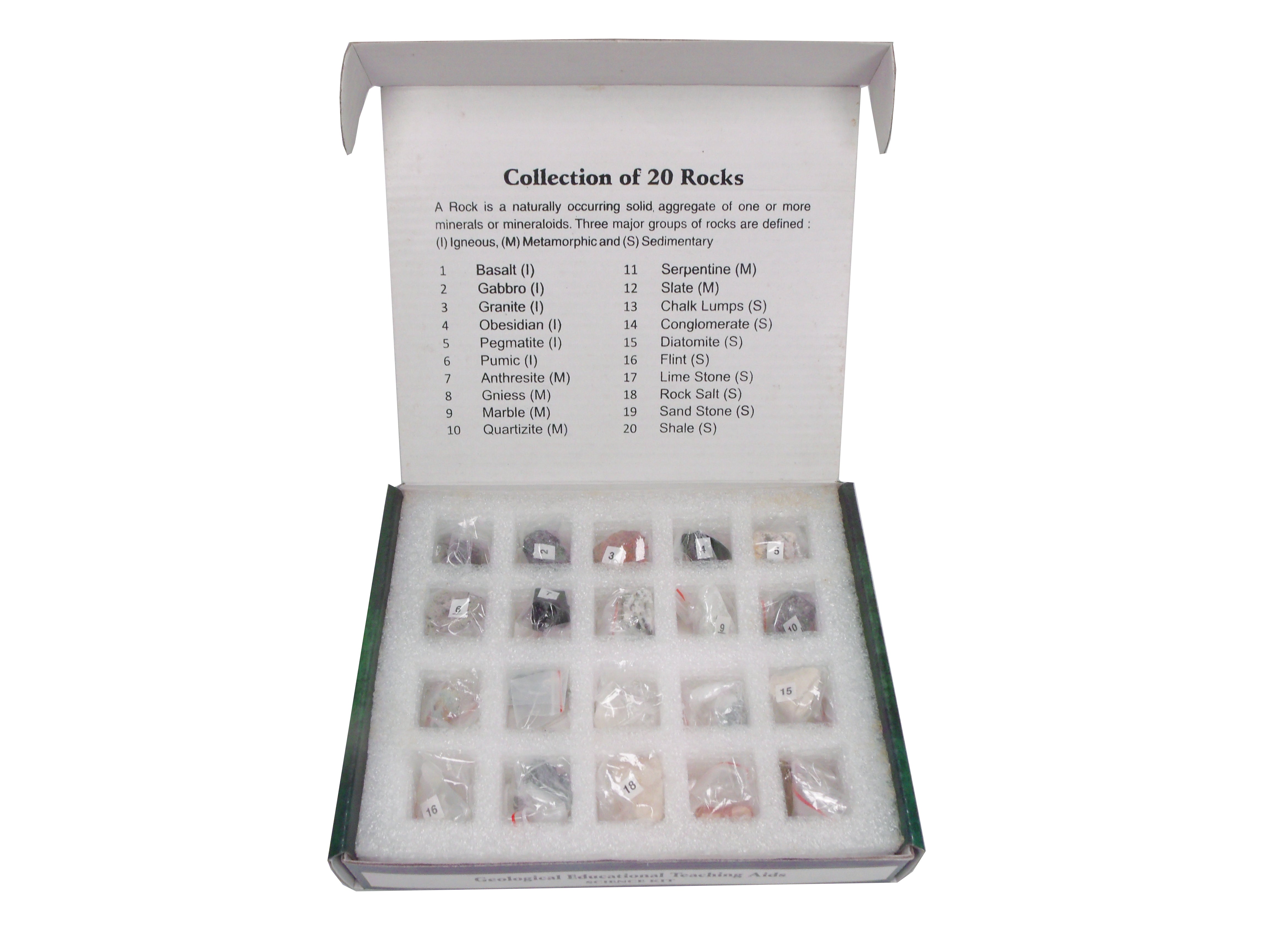 United Scientific® Collection Of 20 Rocks