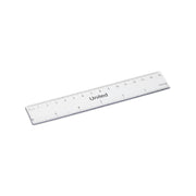 United Scientific® Clear Plastic Ruler, 6"