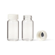 United Scientific® Scintillation Vials, 20 mL, with attached white Urea cap (SIZE 22-400) and cork foil liner,CS500, comes with 500