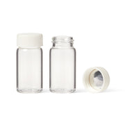 United Scientific® Scintillation Vials, 20 mL, with unattached white Urea cap (SIZE 24-400) and cork foil liner ,CS500, comes with 500