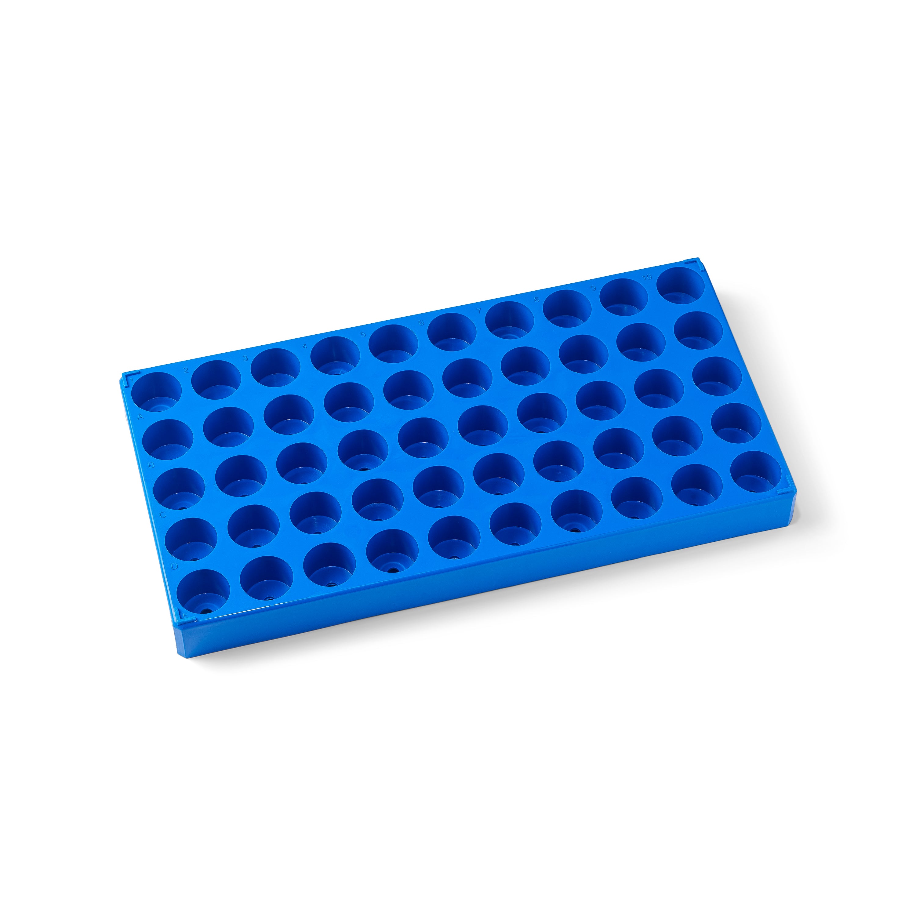 United Scientific® Rack for scintillation vials, PP, rack for 50 vials of 20 mL