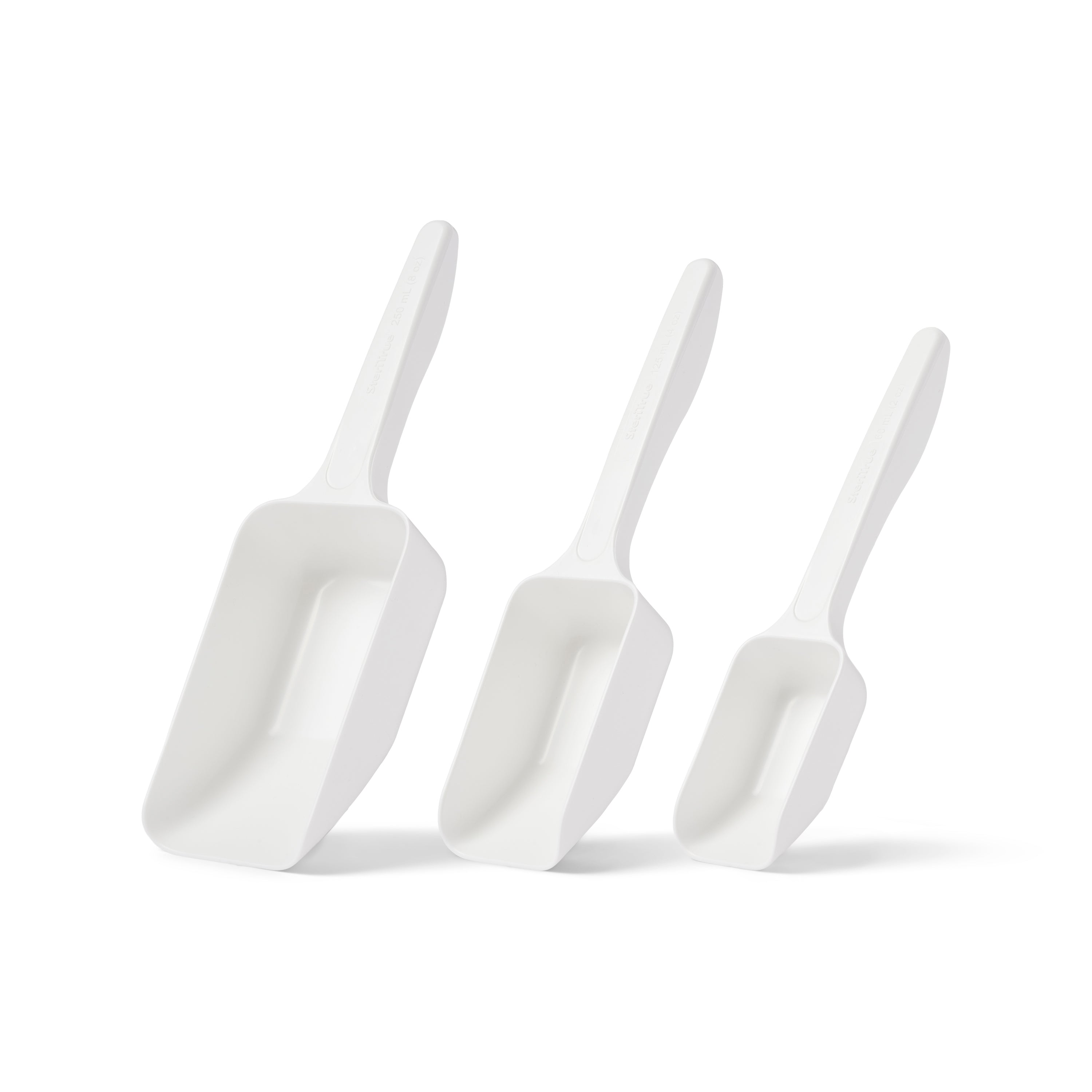 United Scientific® SteriTrue™ Sterile Sampling Scoops, Polystyrene, 60 mL (2 oz), comes with 100