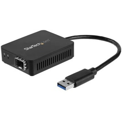 StarTech US1GA30SFP USB to Fiber Optic Converter - Open SFP - 1000BASE-SX/LX - Windows / Mac / Linux - USB 3.0 Ethernet Adapter - Network Adapter