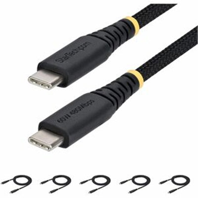 StarTech.com - 5-Pack 3ft USB-C 60W PD Charging Cable, Rugged Braided