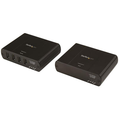 StarTech.com 4 Port USB 2.0 Extender Over Ethernet/IP Network Hub - up to 330ft (100m) - USB Over Gigabit LAN or Direct Cat5e/Cat6 Cable