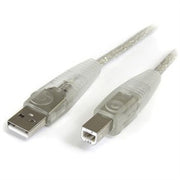 StarTech.com USB2HAB15T 15 Ft Transparent USB 2.0 Cable - a to B