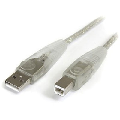 StarTech.com USB2HAB15T 15 Ft Transparent USB 2.0 Cable - a to B