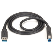 Black Box USB 3.0 Cable - Type A Male To Type B Male, Black, 6-ft. (1.8-m)