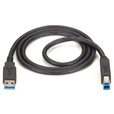 Black Box USB 3.0 Cable - Type A Male To Type B Male, Black, 6-ft. (1.8-m)