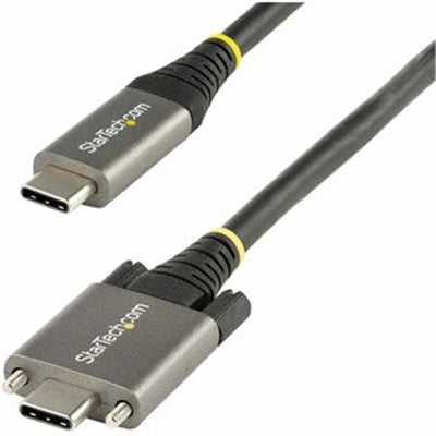 StarTech.com 20" (50cm) Side Screw Locking USB C Cable 10Gbps - USB 3.1/3.2 Gen 2 Type-C Cable - 100W (5A) Power Delivery Charging DP Alt Mode - Dual