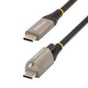 Startech.com 20in 50cm Top Screw Locking USB C Cable 10gbps  USB 3.1/3.2 Gen 2 Type-c Cable  100w (5a) Delivery   Dp Alt Mode  Single Screw Lock  USB-