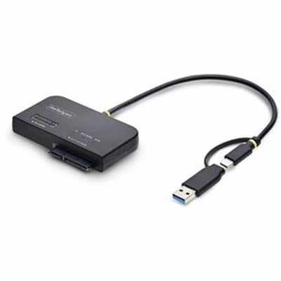 StarTech USB-C/USB-A to M.2 NVMe and 2.5in/3.5in SATA Adapter, 10Gbps, Tool-Free External SSD Hard Drive Reader, B+M/M-Key
