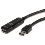 StarTech.com USB3AAEXT10M Black USB 3.0 Active Extension Cable