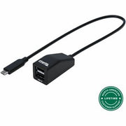 Plugable USB-C to Dual USB-A 2.0 Splitter, 2-Port Hub for USB-C Laptops: Keyboard, Mouse, Flash Drive