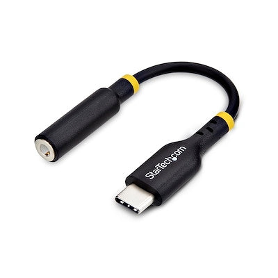 StarTech.com USB-C to 3.5mm TRRS Headphone/Headset Jack Audio Adapter, 5 in /12.7cm