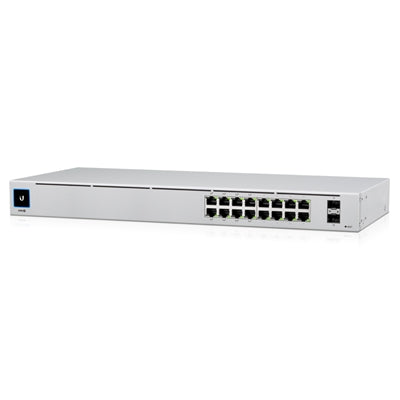 Ubiquiti - 16-Port Gigabit PoE+ Compliant Managed Switch USW-16-POE - Gray