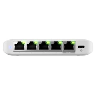 Ubiquiti - Flex Mini 2.5G 5-Port Managed Network Switch USW-Flex-2.5G-5 - White