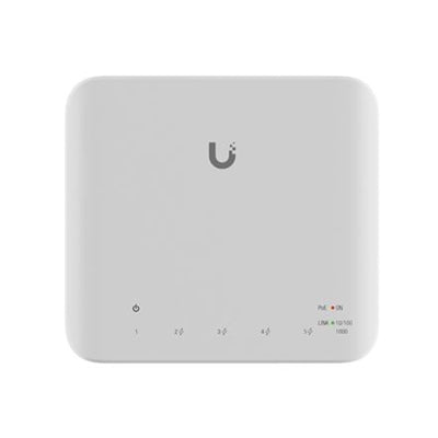 Ubiquiti USW Flex 3 Pack- Managed, Layer 2 Gigabit Switch with Auto-sensing 802.3af PoE Support. 1x PoE in, 4x PoE Out, 2Yr Warr