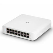 Ubiquiti - Lite 16-Port Gigabit PoE+ Compliant Managed Switch USW-Lite-16-POE - White