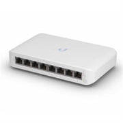 Ubiquiti - Lite 8-Port Gigabit PoE+ Compliant Managed Switch USW-Lite-8-POE - White