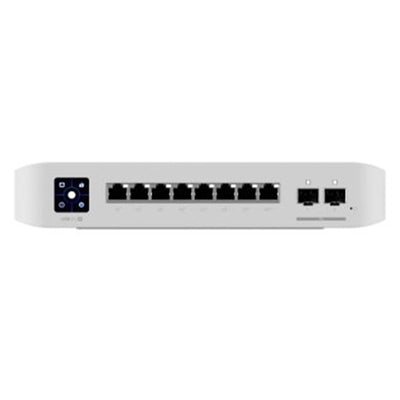 Ubiquiti UniFi USW-PRO-8-POE 8-Port Gigabit Layer 3 Managed PoE Switch (Max 120W), 2-Port 10G SFP+, 6-Port GbE PoE+, 2-Port GbE PoE++ [USW-PRO-8-POE]