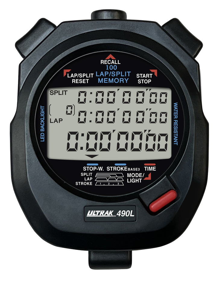 EL-Light 100 Lap Memory Professional Stopwatch, 3-Liner Display