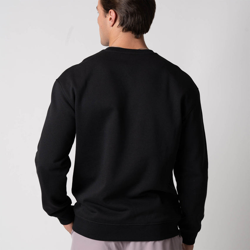 Unisex Fleece Crew (Black) - S