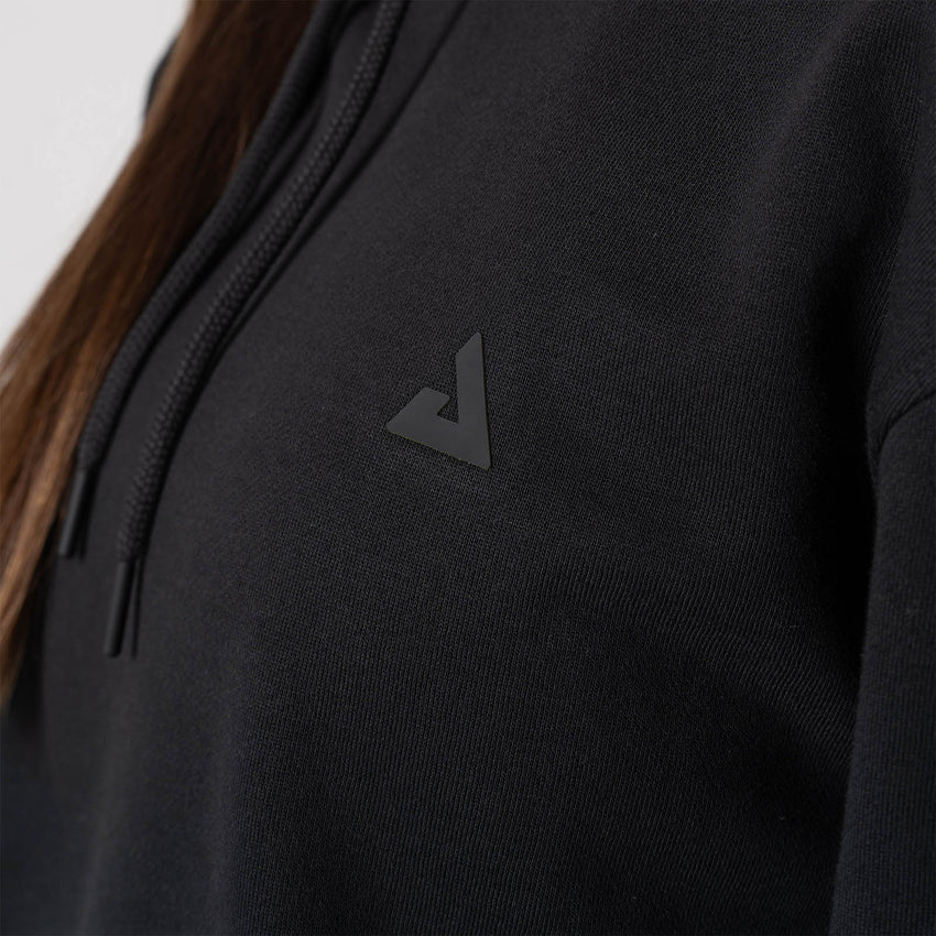 Unisex Fleece Hoodie (Black) - M