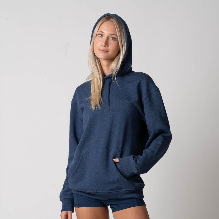 Unisex Fleece Hoodie (Navy Heather) - M