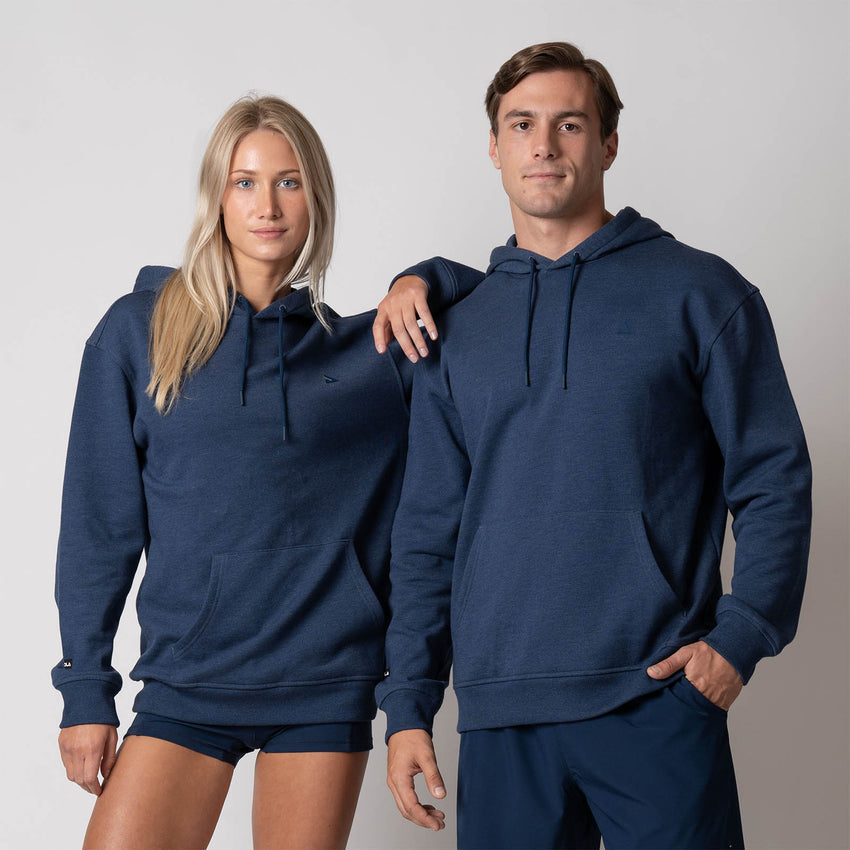 Unisex Fleece Hoodie (Navy Heather) - L