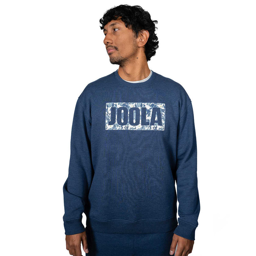 Unisex Fleece Graphic Crew (Navy Heather) - L