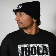 Unisex Fleece Graphic Crew (Black) - S