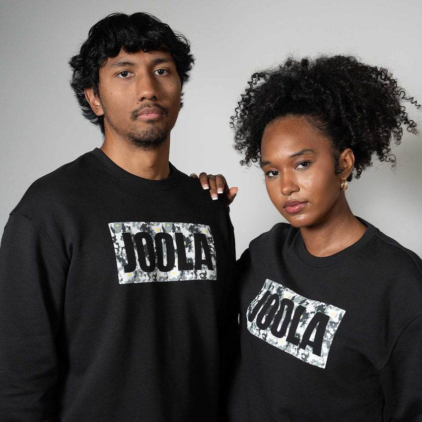 Unisex Fleece Graphic Crew (Black) - M